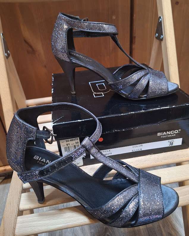 Women's sandals silver BIANCO 38