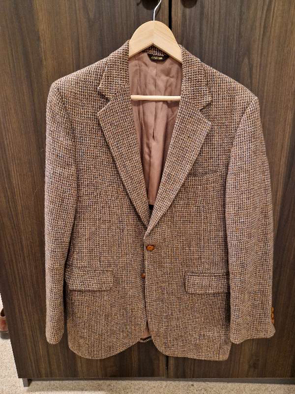 Harris Tweed - Brúnn Tweed Jakki