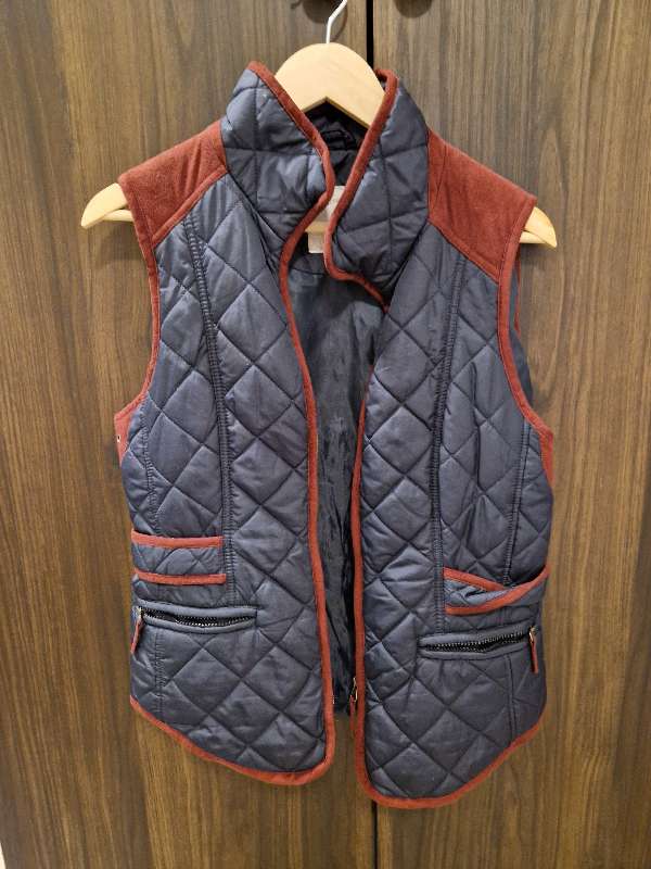 Vintage - Blátt gilet vesti