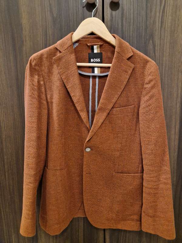 BOSS - Ryðrauður blazer jakki