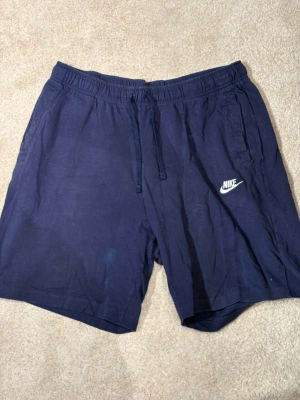 Nike hnésíðar stuttuxur bláar