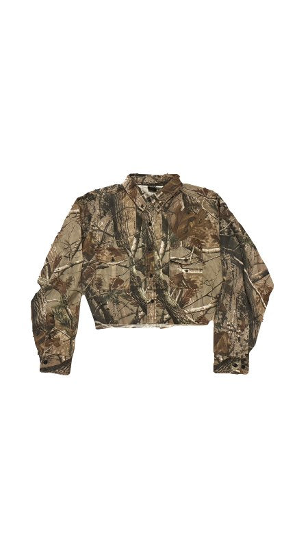 f. grænn cropped realtree jakki