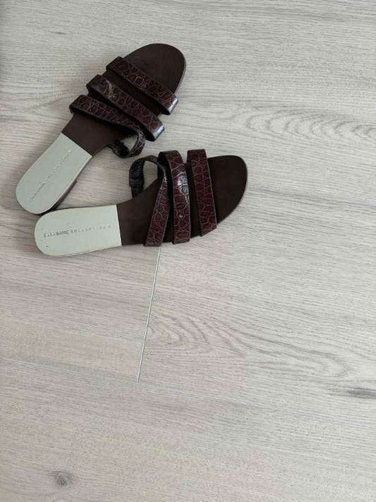 zara brúnir sandalar
