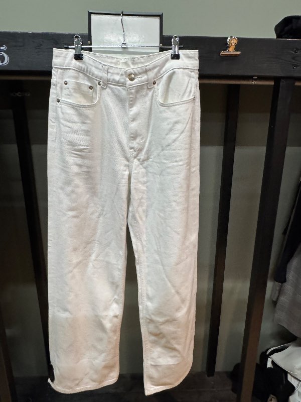 Hvítar HM gallabuxur