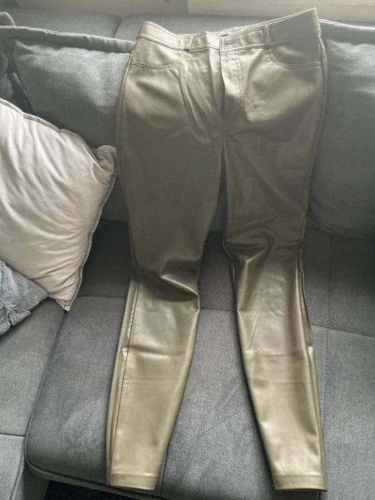 Zara green leather