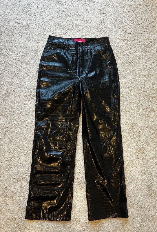 vera moda pleðurbuxur