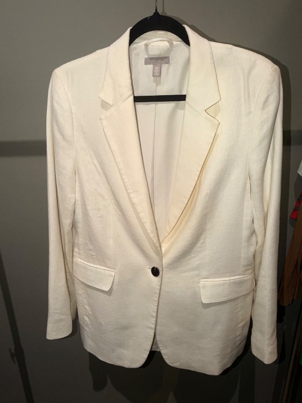 Zara hvítur hör blazer