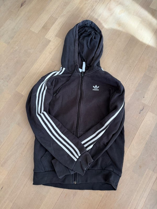 Adidas Peysa zip up svört J