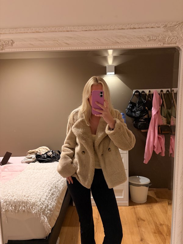 Teddy jakki - beige