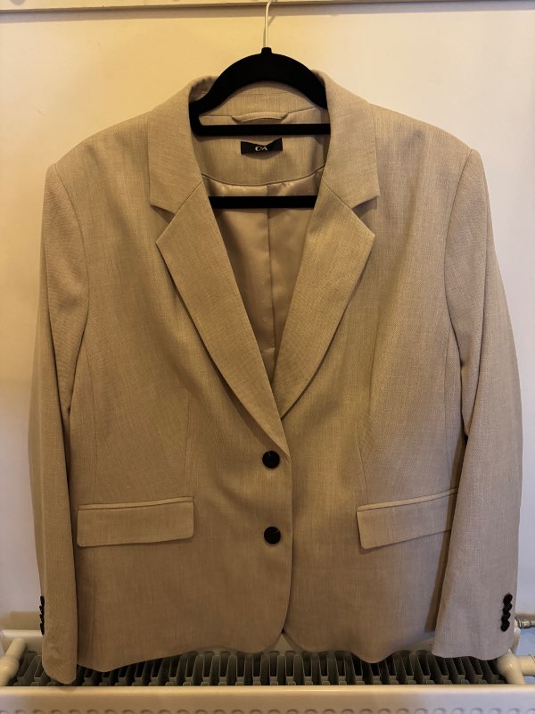 C&A beige fóðraður blazer