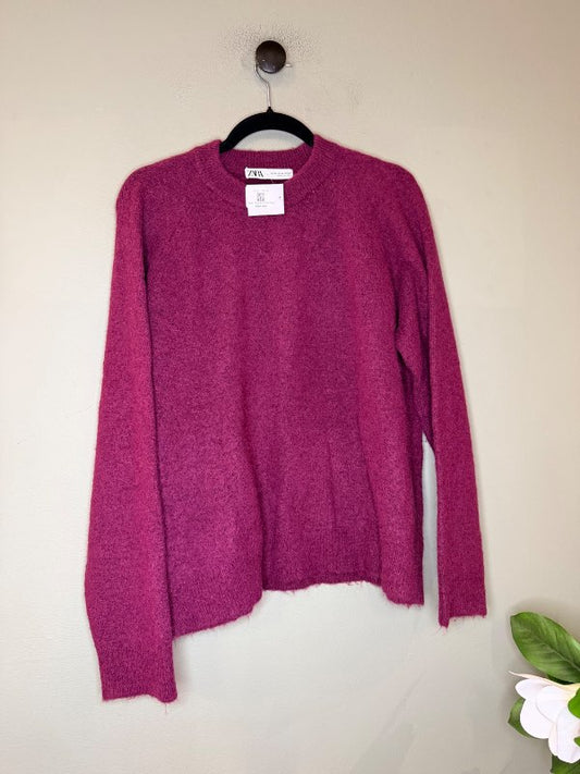 Peysa vínrauð XL Zara