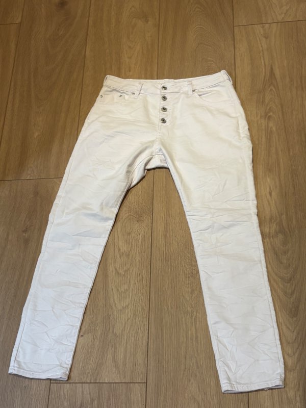 Hvítar vintage buxur