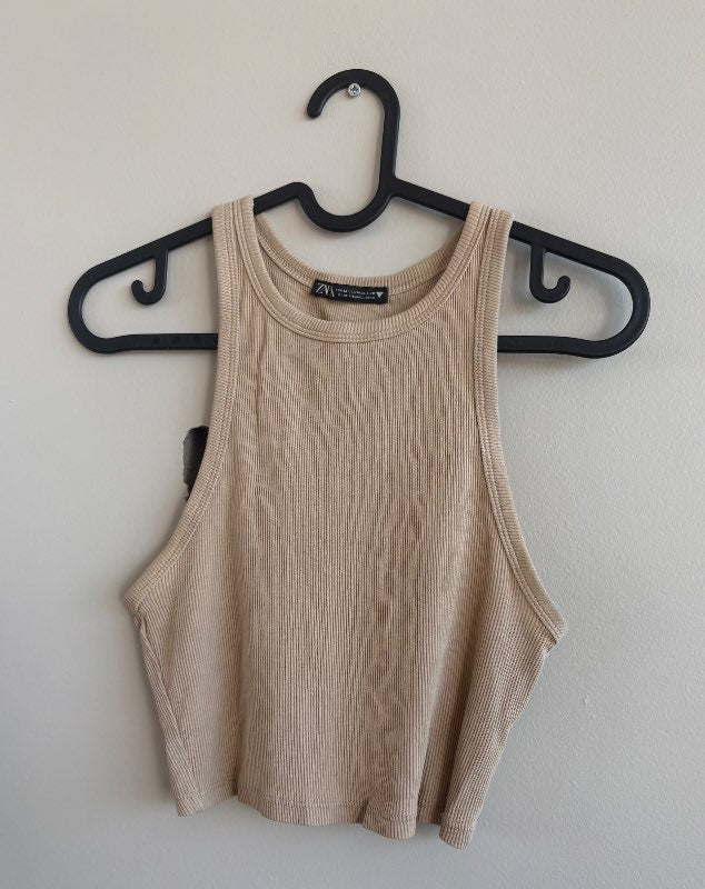 Zara toppur drappaður