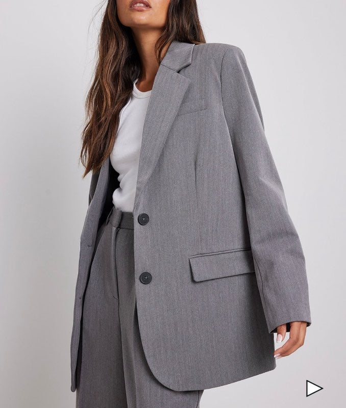 NA-KD oversized grár blazer