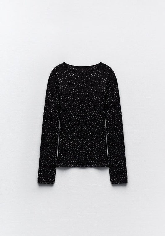 Mesh svartur toppur