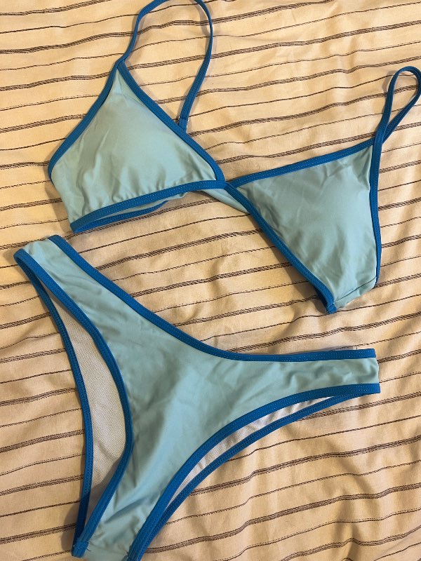 Blátt bikini set
