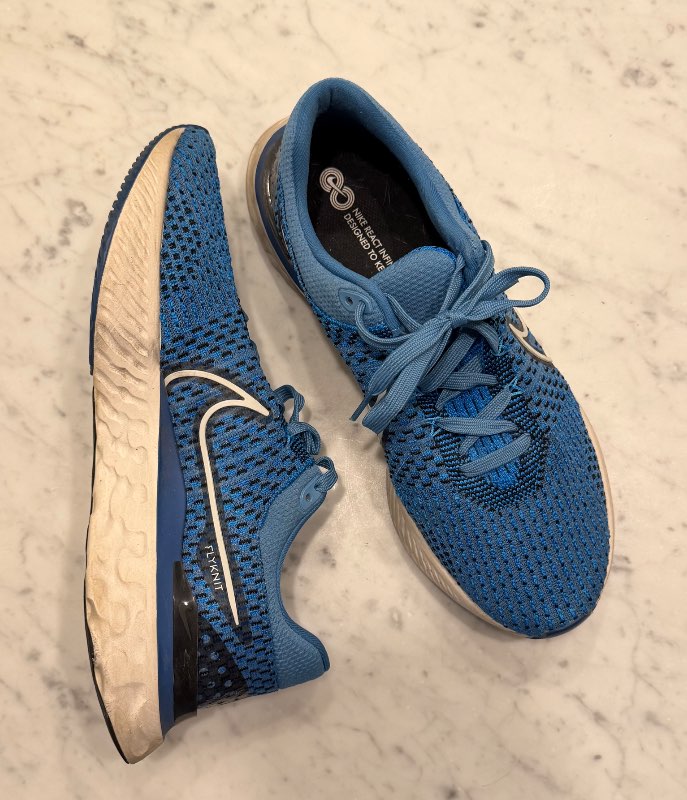 Nike flyknit hlaupaskór bláir