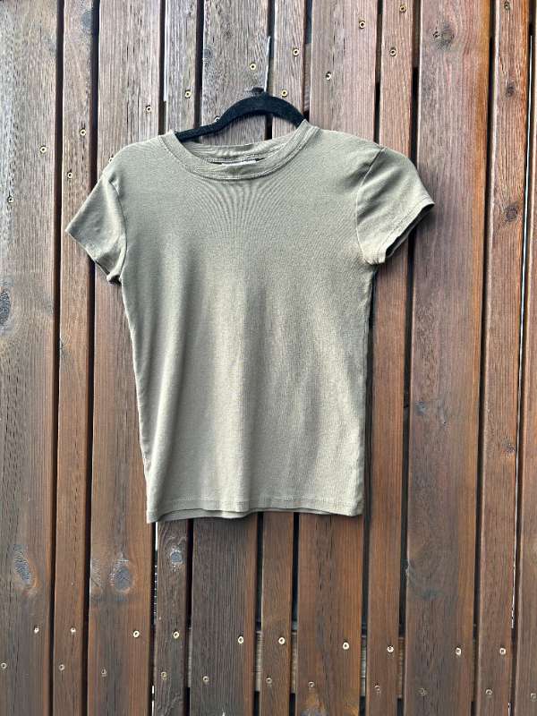 Topshop stuttermabolur khaki grænn