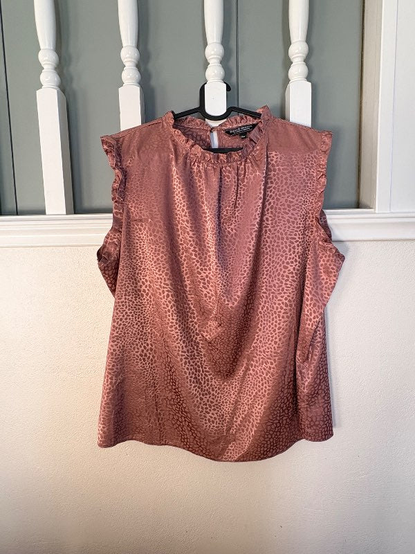Satín toppur dusty rose