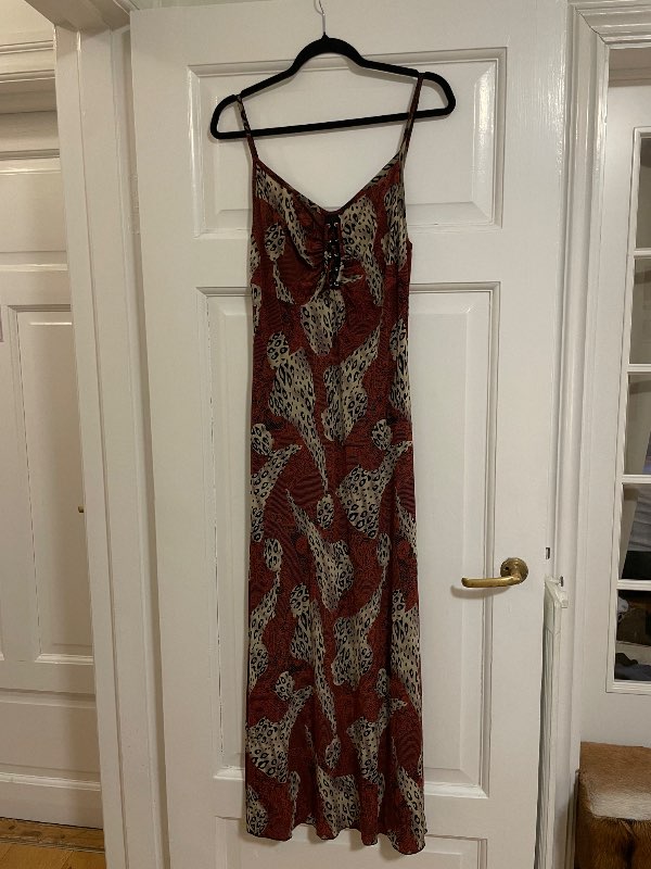 Animal print vintage kjóll