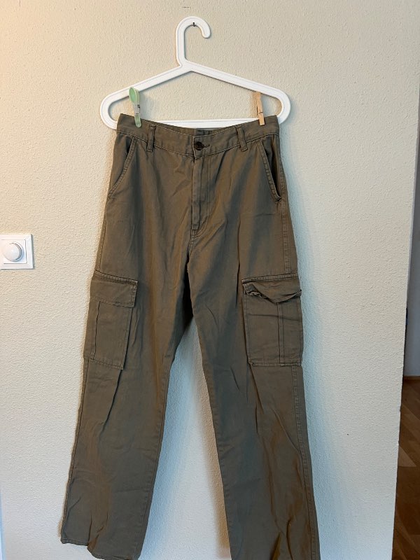 Grænar khaki buxur