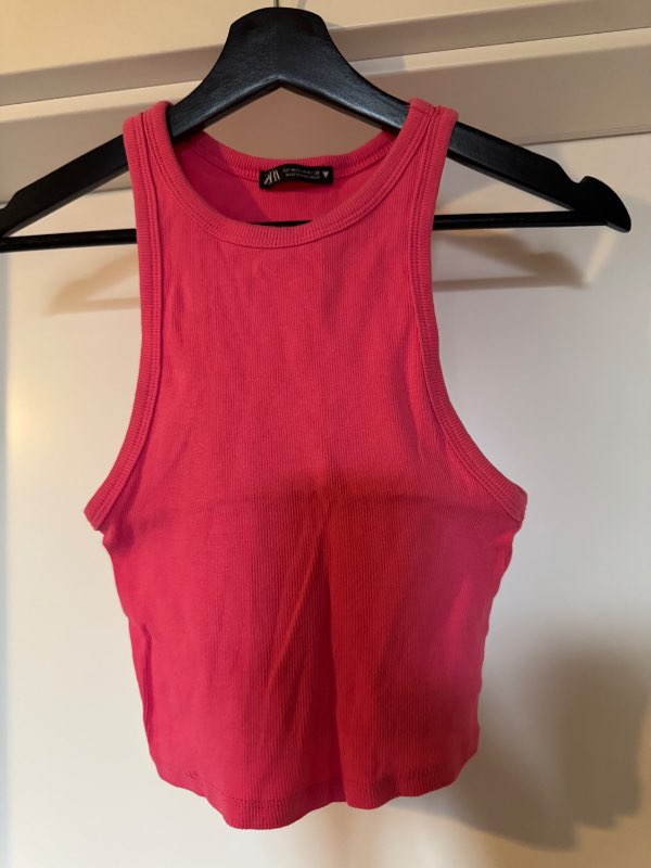Zara crop top bleikur