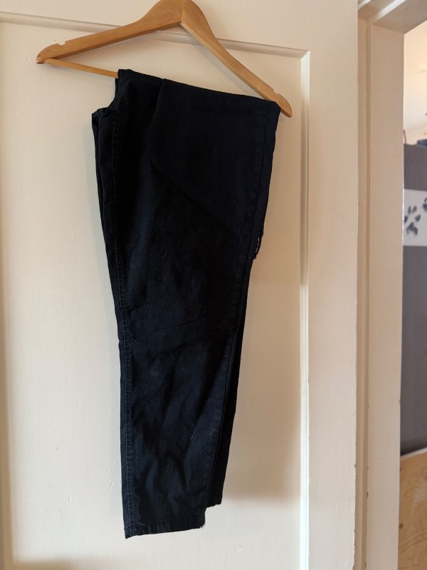 Gallabuxur svartar stretch