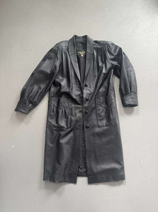 80s leðurkápa