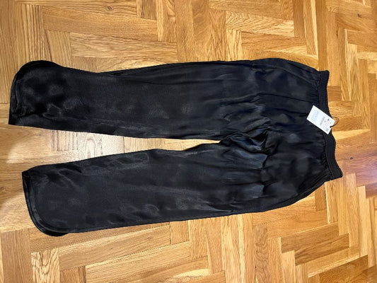 Zara buxur svartar glans