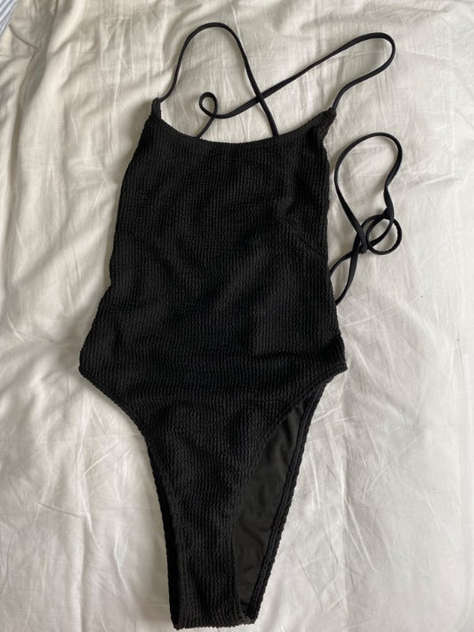 Black low back swimsuit