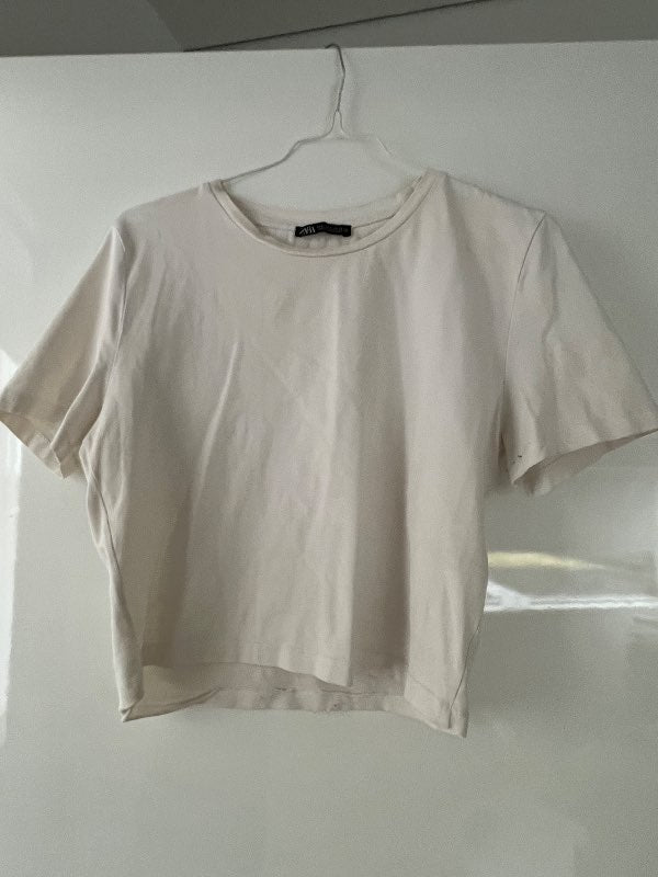 Zara hvítur cropped bolue