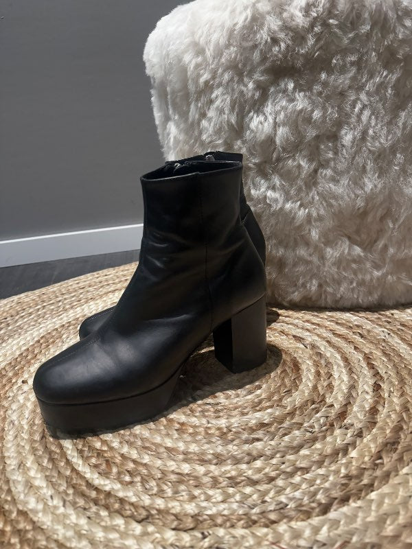 Steve Madden ökklaskór leður svartir