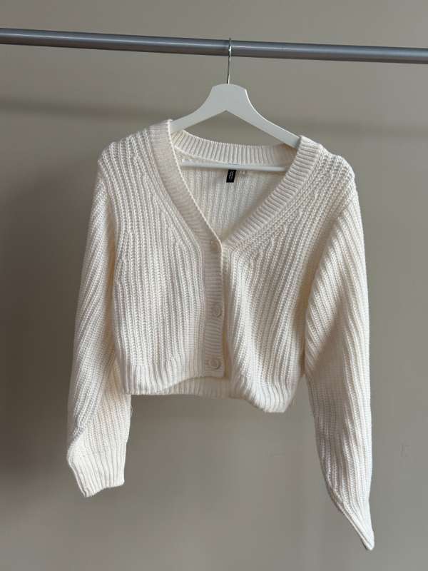 H&M hvít cardigan peysa