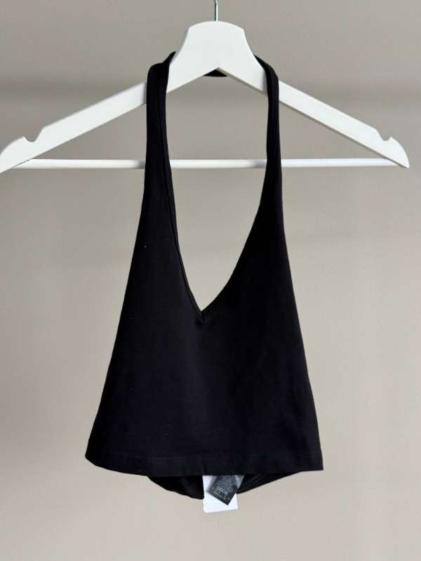 Asos svartur halter top (ónotað)