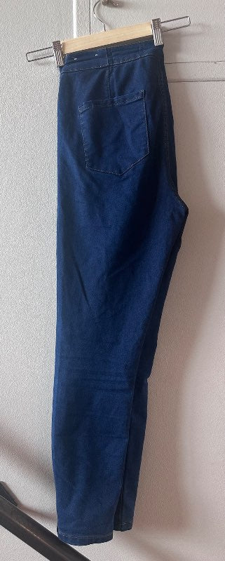 Skinny jeans með teygju - high waist