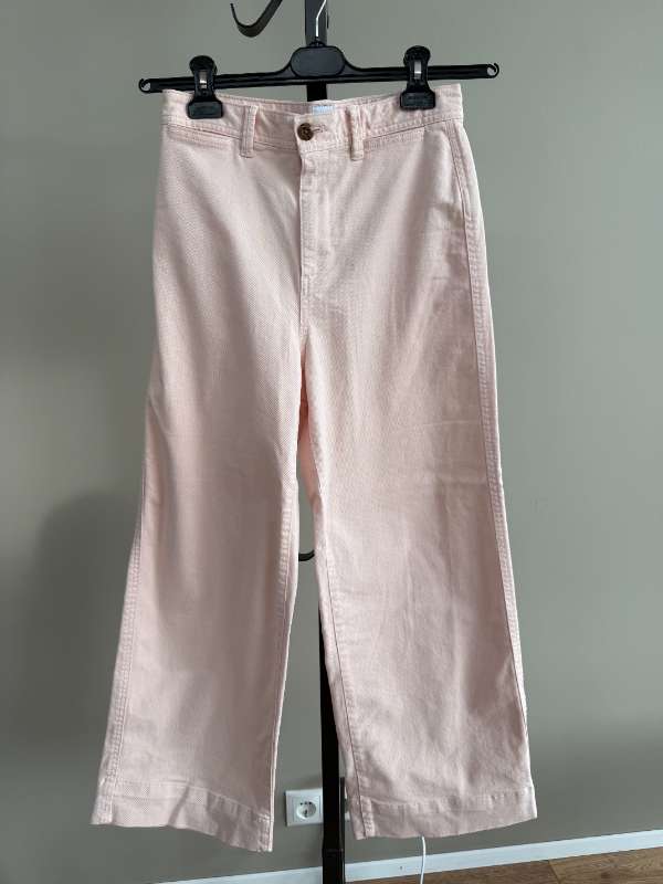 GAP High-Rise Wide-Leg Crop bleikar gallabuxur