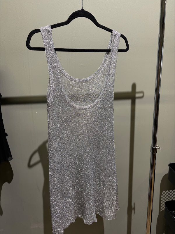 Silfur mini dress mesh