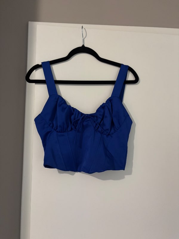blár corset toppur
