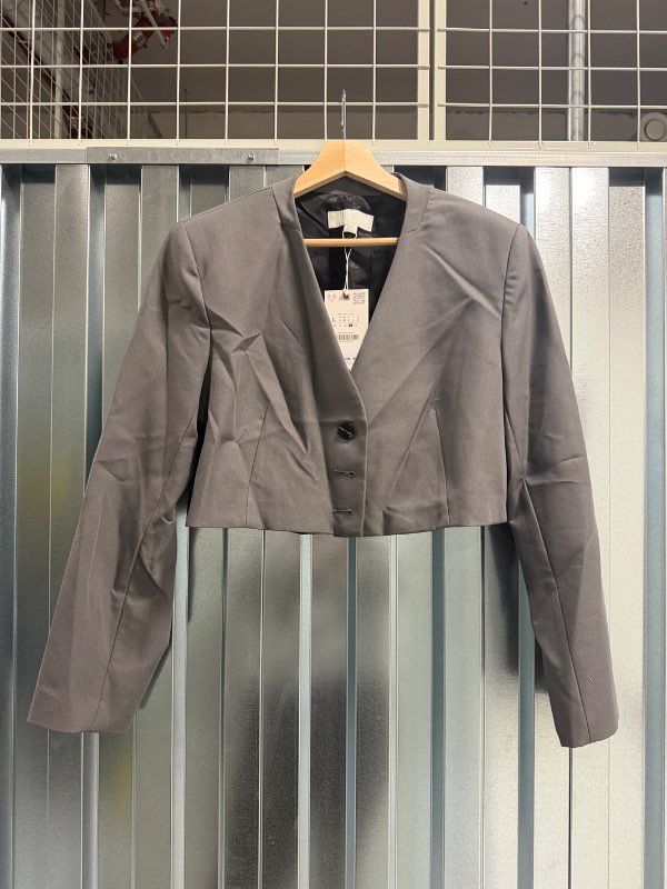 Grár cropped blazer - ZARA