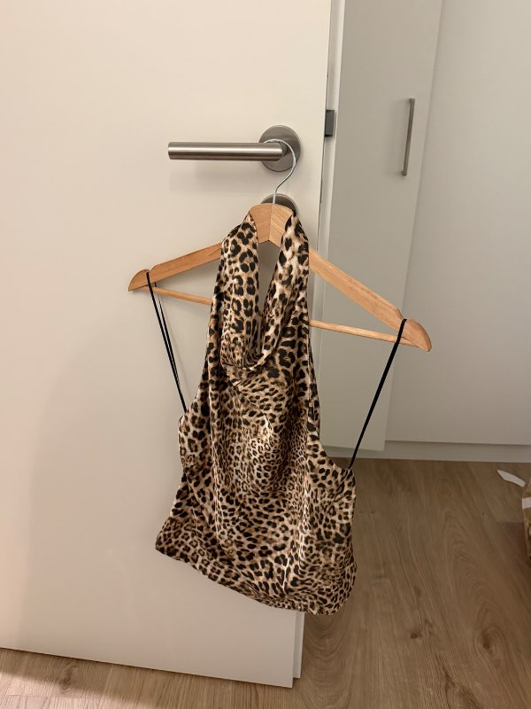 Hlébarða satín toppur - ZARA
