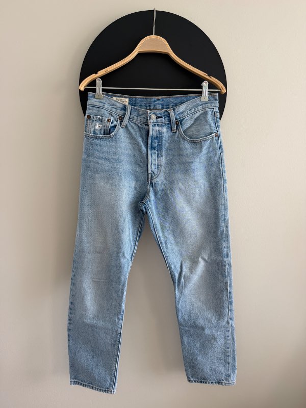 Levis 501 ljósar gallabuxur W28 L28