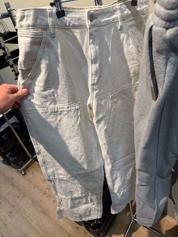 zara buxur hvitar
