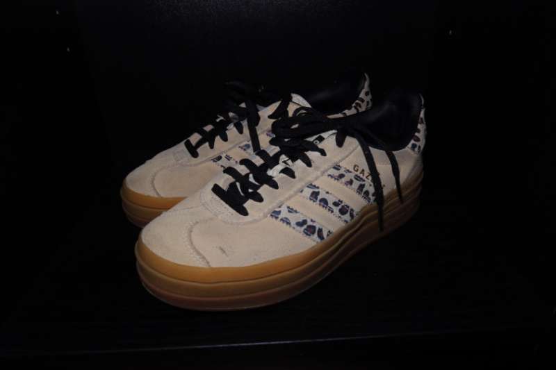 Adidas Gazelle leopard print stripes