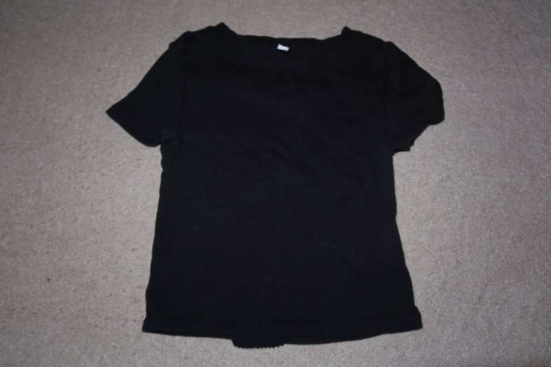 cropped stutterma svartur toppur