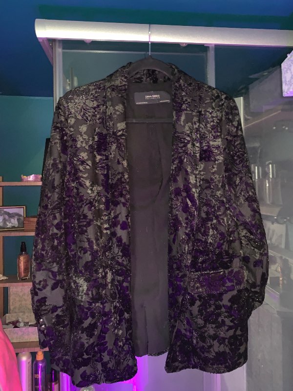 Svartur glimmer blazer