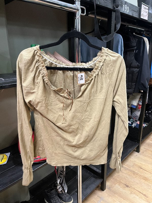 brúnn flauel langerma 302