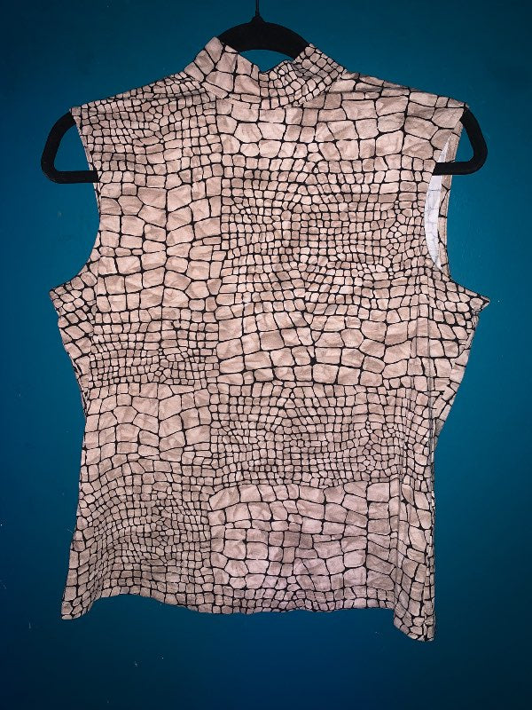 Mockneck alligator print hlírabolur