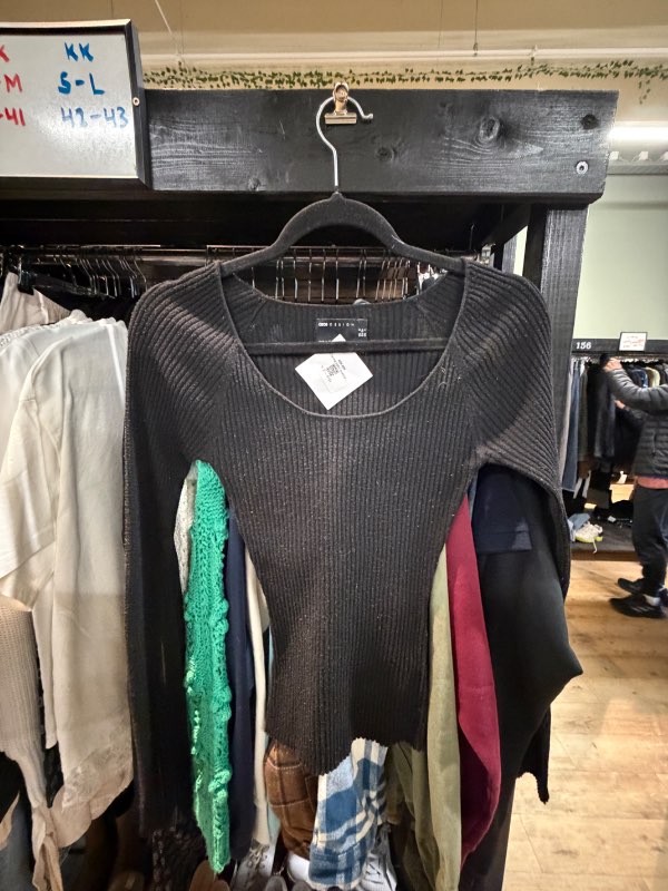 Síðerma bolur svartur asos