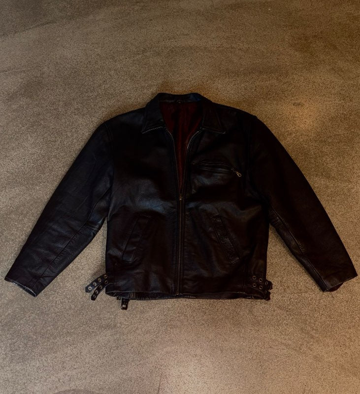 vintage heavyweight leðurjakki