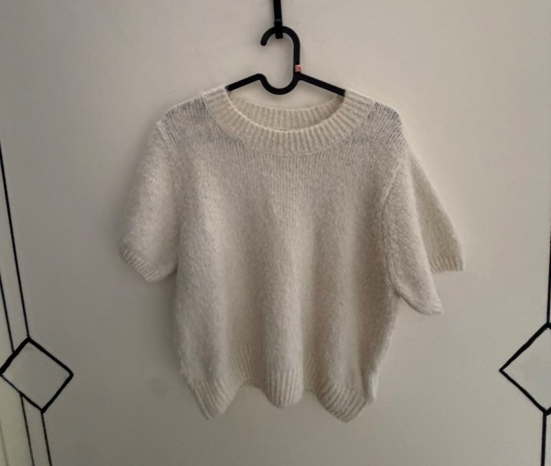 Gina Tricot prjónuð peysa hvít